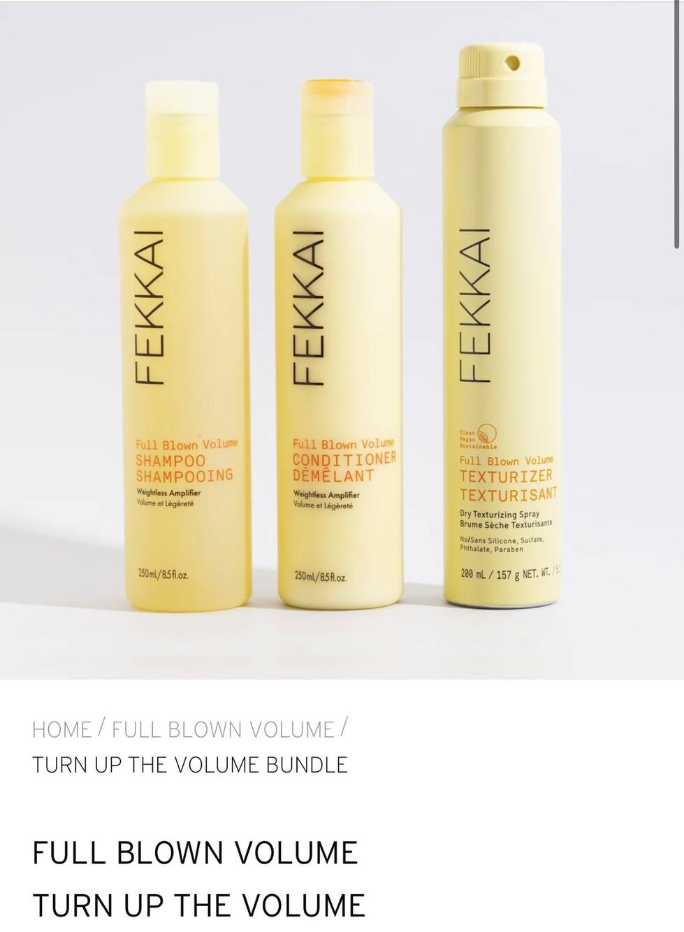 Fekkai Full Blown Volume 3-Piece Haircare Bundle — $77 Retail Value